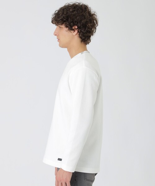 BLACK LABEL CRESTBRIDGE(ブラックレーベル・クレストブリッジ)の「パーシャルチェックニットソー(Tシャツ/カットソー・メンズ・ブラック/ピンク系その他2/オフホワイト/ライトグレー・XL/L/M)」の11枚目の写真