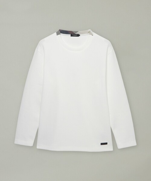 BLACK LABEL CRESTBRIDGE(ブラックレーベル・クレストブリッジ)の「パーシャルチェックニットソー(Tシャツ/カットソー・メンズ・ブラック/ピンク系その他2/オフホワイト/ライトグレー・XL/L/M)」の15枚目の写真
