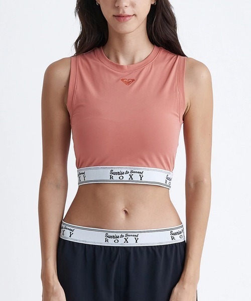 ROXY(ロキシー)の「【ROXY/ロキシー】SUNSET WAVES S/L/ショート丈 カップ付き ワンポイントロゴ タンクトップ(タンクトップ・レディース・レッド・LARGE)」の4枚目の写真