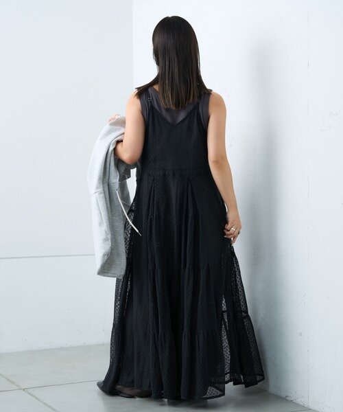 CIAOPANIC TYPY（チャオパニックティピー）の「【india】ヴィンテージライクメッシュドットキャミワンピース（ワンピース・レディース・アイボリー/ブラック・ONE SIZE）」の13枚目の写真