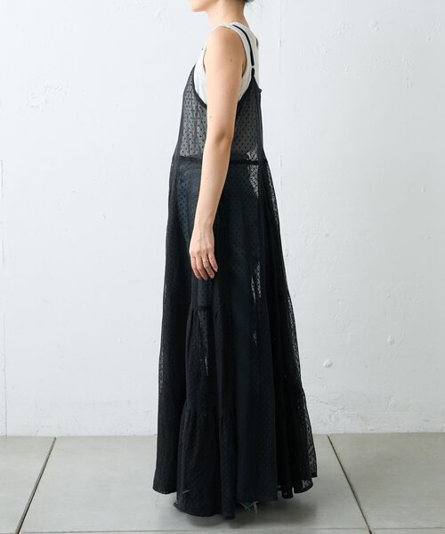 CIAOPANIC TYPY（チャオパニックティピー）の「【india】ヴィンテージライクメッシュドットキャミワンピース（ワンピース・レディース・アイボリー/ブラック・ONE SIZE）」の17枚目の写真