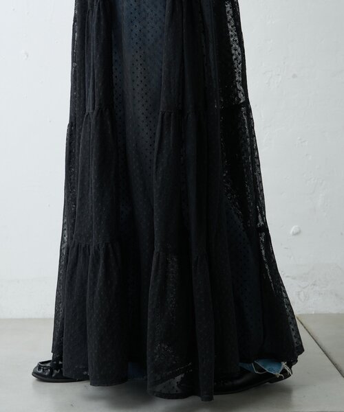 CIAOPANIC TYPY（チャオパニックティピー）の「【india】ヴィンテージライクメッシュドットキャミワンピース（ワンピース・レディース・アイボリー/ブラック・ONE SIZE）」の19枚目の写真