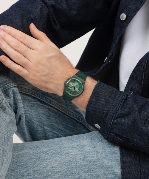SWATCH（スウォッチ）の「REVEALED IN THE FOREST（アナログ腕時計・レディース・グリーン・FREE）」の5枚目の写真