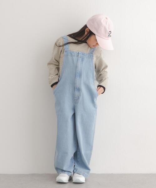 URBAN RESEARCH DOORS（アーバンリサーチドアーズ）の「『親子リンク』『150サイズあり』フロントZIPサロペット(KIDS)（ワンピース・キッズ・ホワイト系その他/インディゴブルー・120/150/135）」の2枚目の写真
