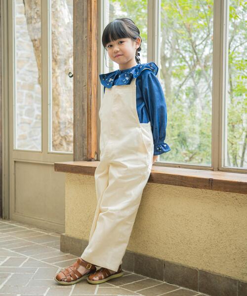 URBAN RESEARCH DOORS（アーバンリサーチドアーズ）の「『親子リンク』『150サイズあり』フロントZIPサロペット(KIDS)（ワンピース・キッズ・ホワイト系その他/インディゴブルー・120/150/135）」の4枚目の写真