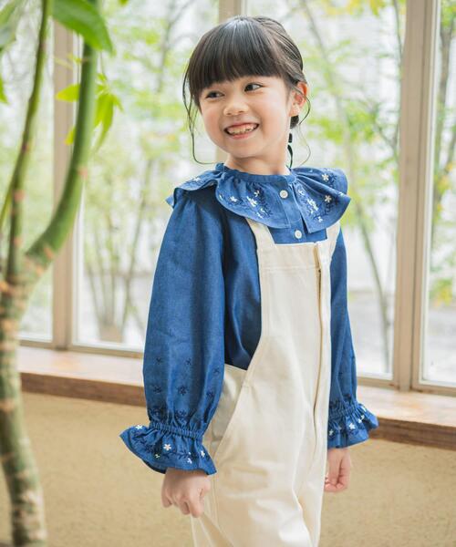 URBAN RESEARCH DOORS（アーバンリサーチドアーズ）の「『親子リンク』『150サイズあり』フロントZIPサロペット(KIDS)（ワンピース・キッズ・ホワイト系その他/インディゴブルー・120/150/135）」の5枚目の写真