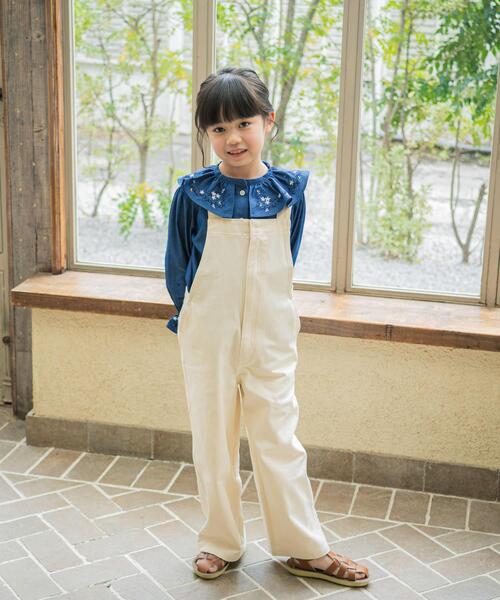 URBAN RESEARCH DOORS（アーバンリサーチドアーズ）の「『親子リンク』『150サイズあり』フロントZIPサロペット(KIDS)（ワンピース・キッズ・ホワイト系その他/インディゴブルー・120/150/135）」の6枚目の写真