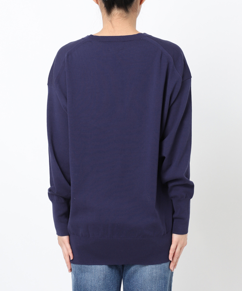 Spick & Span（スピックアンドスパン）の「Emil cotoni Vネックプルオーバー（ニット/セーター・レディース・キャメル/ピンク系その他/ネイビー・FREE）」の10枚目の写真