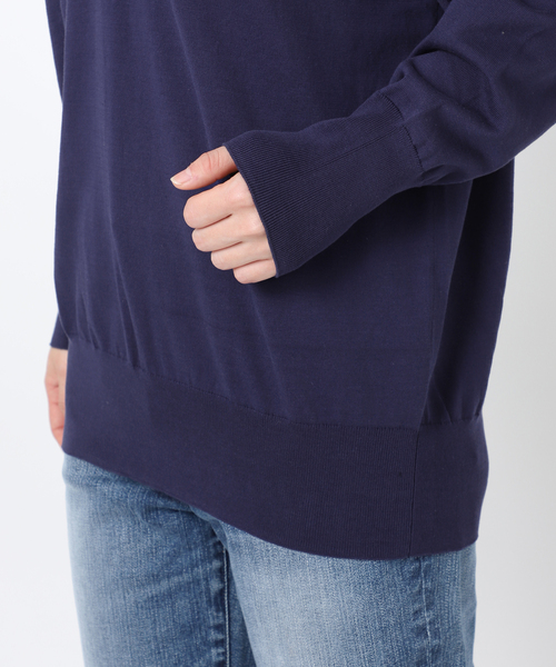 Spick & Span（スピックアンドスパン）の「Emil cotoni Vネックプルオーバー（ニット/セーター・レディース・キャメル/ピンク系その他/ネイビー・FREE）」の12枚目の写真