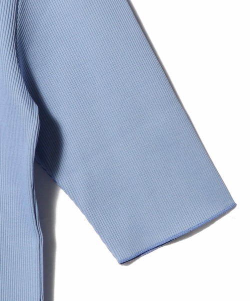 ESTNATION（エストネーション）の「GOOD PEOPLE GOOD STITCHING GOOD PRODUCT for ESTNATION / リブプルオーバー（Tシャツ/カットソー・レディース・ホワイト/ライトブルー・FREE）」の5枚目の写真