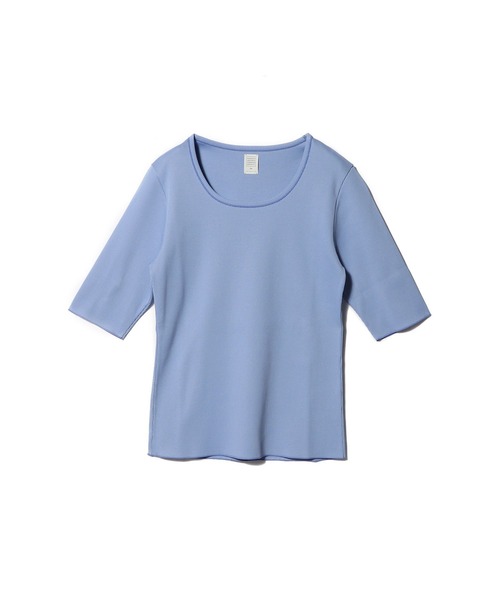 ESTNATION(エストネーション)の「GOOD PEOPLE GOOD STITCHING GOOD PRODUCT for ESTNATION / リブプルオーバー(Tシャツ/カットソー・レディース・ホワイト/ライトブルー・FREE)」の7枚目の写真