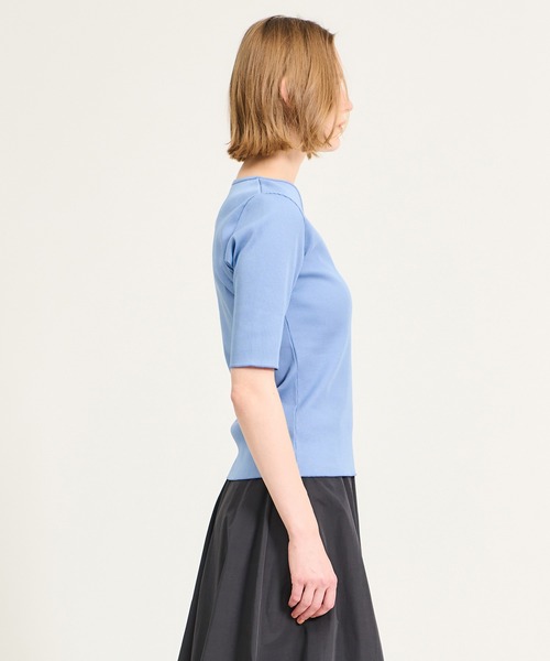 ESTNATION(エストネーション)の「GOOD PEOPLE GOOD STITCHING GOOD PRODUCT for ESTNATION / リブプルオーバー(Tシャツ/カットソー・レディース・ホワイト/ライトブルー・FREE)」の11枚目の写真