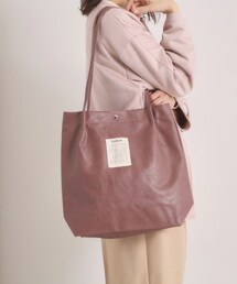 ITS'DEMO（イッツデモ）の「【A4対応】合皮ハンドルタックトート（トートバッグ）」