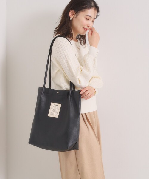 ITS'DEMO（イッツデモ）の「【A4対応】合皮ハンドルタックトート（トートバッグ・レディース・ブラック/ピンク系/ダークブラウン/ブロンズ/グレー/シルバー・00）」の11枚目の写真