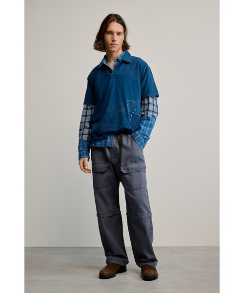Desigual(デシグアル)の「ステッチ グラフィック ニット ポロシャツ(ポロシャツ・メンズ・ブルー・S/M/L/XL)」の4枚目の写真