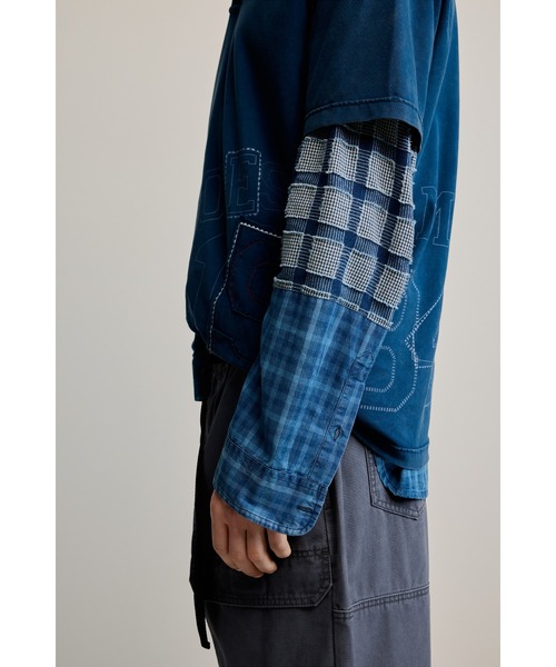 Desigual(デシグアル)の「ステッチ グラフィック ニット ポロシャツ(ポロシャツ・メンズ・ブルー・S/M/L/XL)」の5枚目の写真