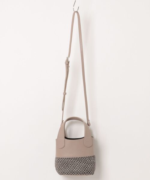 RIPANI(リパーニ)の「【RIPANI】サマーメッシュ レザーコンビスモール2WAYバッグ(Q66438)(ハンドバッグ・レディース・ベージュ系その他・ALL)」の8枚目の写真