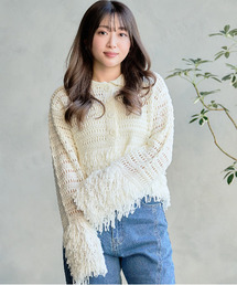 『DAESE TOKYO/デセトウキョウ』メッシュフリンジカーディガン