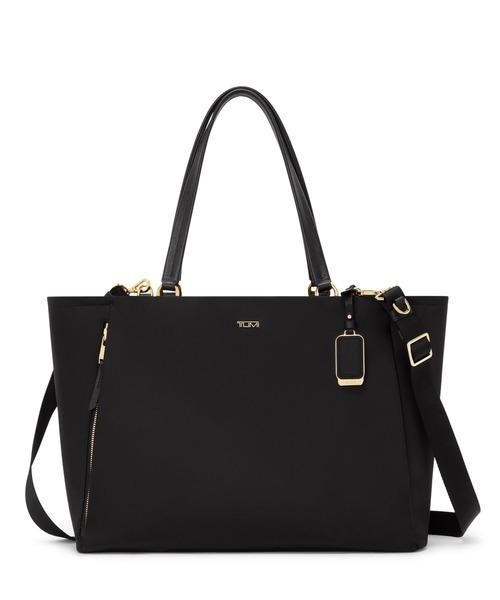 TUMI(トゥミ)の「VOYAGEUR 「ヴァレッタ」ラージ・トート(A4/PC15インチまで対応)(トートバッグ・レディース・インディゴブルー/ブラック×グレー/ブラック×ゴールド・FREE)」の2枚目の写真