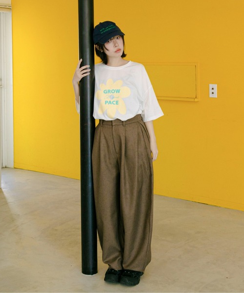 PILIT(ピリット)の「flower×logo tee(Tシャツ/カットソー・レディース・アイボリー/オフホワイト/ピンク・MEDIUM)」の15枚目の写真