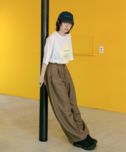PILIT(ピリット)の「flower×logo tee(Tシャツ/カットソー・レディース・アイボリー/オフホワイト/ピンク・MEDIUM)」の17枚目の写真