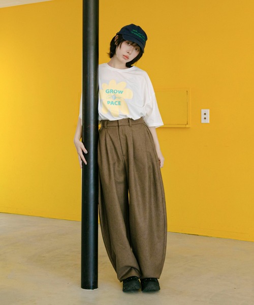 PILIT(ピリット)の「flower×logo tee(Tシャツ/カットソー・レディース・アイボリー/オフホワイト/ピンク・MEDIUM)」の18枚目の写真
