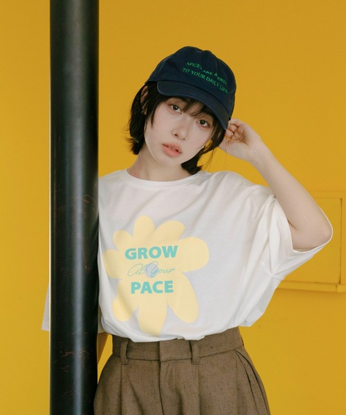 PILIT(ピリット)の「flower×logo tee(Tシャツ/カットソー・レディース・アイボリー/オフホワイト/ピンク・MEDIUM)」の22枚目の写真