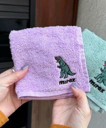 DOUBLE NAME（ダブルネーム）の「【m:rex】ミニ恐竜刺しゅうオーガニックコットンミニタオル（ハンカチ/ハンドタオル）」