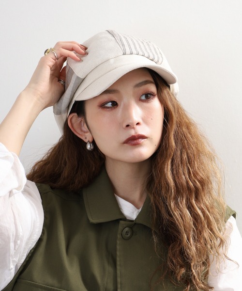 Sense of Grace（センスオブグレース）の「異素材使い　キャスケット（キャスケット・メンズ・ブラック/ブラウン/ナチュラル・FREE）」の3枚目の写真