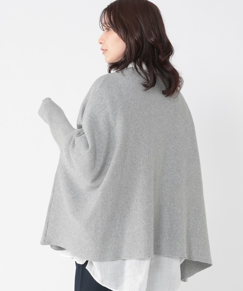 studio CLIP（スタディオクリップ）の「12ゲージダブルジャガードロゴワイドプルオーバー（ニット/セーター・レディース・ネイビー/ライトベージュ/ライトグレー・FREE）」の9枚目の写真