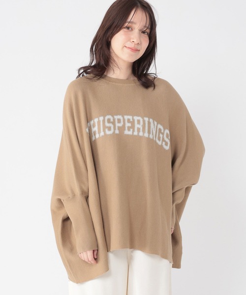 studio CLIP（スタディオクリップ）の「12ゲージダブルジャガードロゴワイドプルオーバー（ニット/セーター・レディース・ネイビー/ライトベージュ/ライトグレー・FREE）」の14枚目の写真