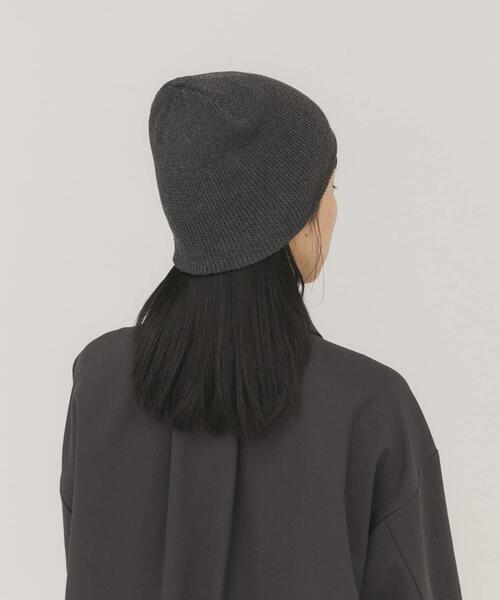 KBF（ケイビーエフ）の「リブニットビーニー（ニットキャップ/ビーニー・レディース・ブラウン/グレー・ONE）」の2枚目の写真