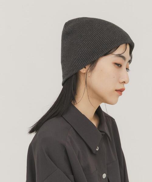 KBF（ケイビーエフ）の「リブニットビーニー（ニットキャップ/ビーニー・レディース・ブラウン/グレー・ONE）」の13枚目の写真