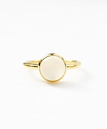 sowi | 日常使いにも上品さをプラス｜SV925 ムーンストーン ぷっくりラウンド　ゴールドリング(リング)