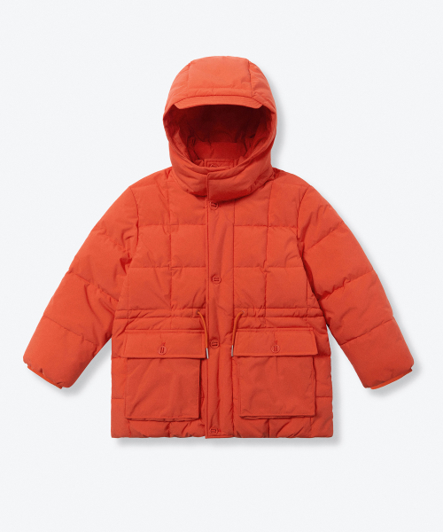 MUSINSA STANDARD KIDS（ムシンサスタンダードキッズ）の「カラコラムダウンパーカー [タンジェリン]（ブルゾン・レディース・その他・100/110/140/150/130）」の2枚目の写真