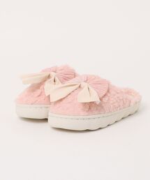 Lace Ladies（レースレディース）の「異素材 リボン 厚底 ボア スリッパ（ルームシューズ/スリッパ）」