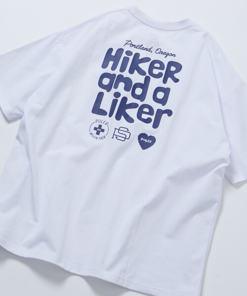 FREAK'S STORE(フリークスストア)の「限定展開 POLeR×FREAK'S STORE/ポーラー 別注 ビッグシルエット バックプリント クルーネック Tシャツ(Tシャツ/カットソー・メンズ・ホワイト/アッシュグレー/スミクロ/ピンク・MEDIUM/SMALL/LARGE)」の2枚目の写真