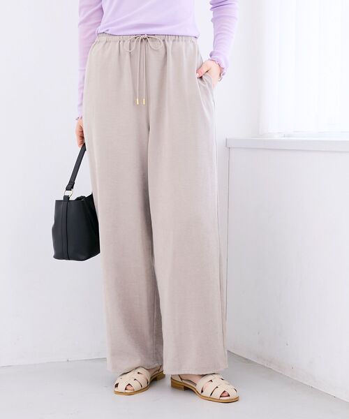 le.coeur blanc（ルクールブラン）の「ピーチスキンイージーパンツ（その他パンツ・レディース・ベージュ/イエロー・36/38）」の16枚目の写真