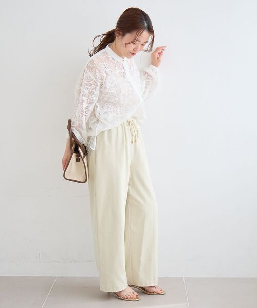 le.coeur blanc(ルクールブラン)の「ピーチスキンイージーパンツ(その他パンツ・レディース・ベージュ/イエロー・36/38)」の21枚目の写真