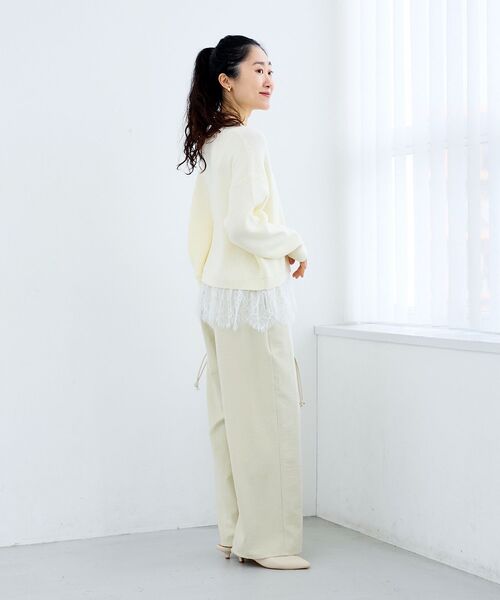 le.coeur blanc（ルクールブラン）の「ピーチスキンイージーパンツ（その他パンツ・レディース・ベージュ/イエロー・36/38）」の5枚目の写真