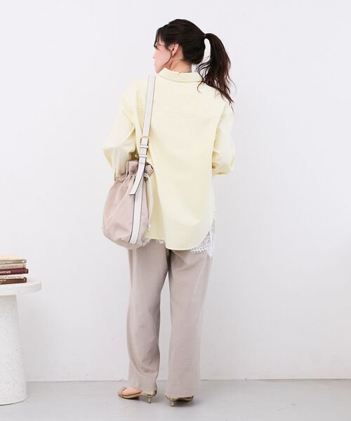 le.coeur blanc(ルクールブラン)の「ピーチスキンイージーパンツ(その他パンツ・レディース・ベージュ/イエロー・36/38)」の3枚目の写真