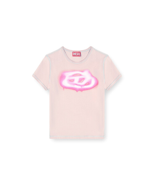 DIESEL(ディーゼル)の「ウィメンズ Tシャツ T-UNCUTIES-LONG-S3(Tシャツ/カットソー・レディース・ライトブルー/ピンク・SMALL/MEDIUM/LARGE/X-LARGE)」の6枚目の写真