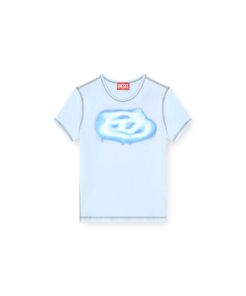 DIESEL(ディーゼル)の「ウィメンズ Tシャツ T-UNCUTIES-LONG-S3(Tシャツ/カットソー・レディース・ライトブルー/ピンク・SMALL/MEDIUM/LARGE/X-LARGE)」の10枚目の写真