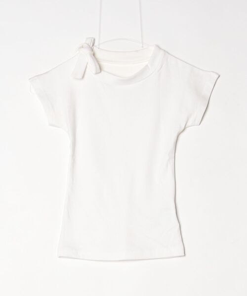 SALTMINT（ソルトミント）の「フレンチスリーブトップス（Tシャツ/カットソー・レディース・ホワイト/ブルー・M/L）」の3枚目の写真