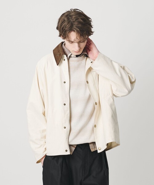 Barbour(バブアー)の「【別注】 <Barbour>コットン リネン トランスポート ジャケット(ブルゾン・メンズ・オフホワイト/ブラック・36/38/40)」の3枚目の写真