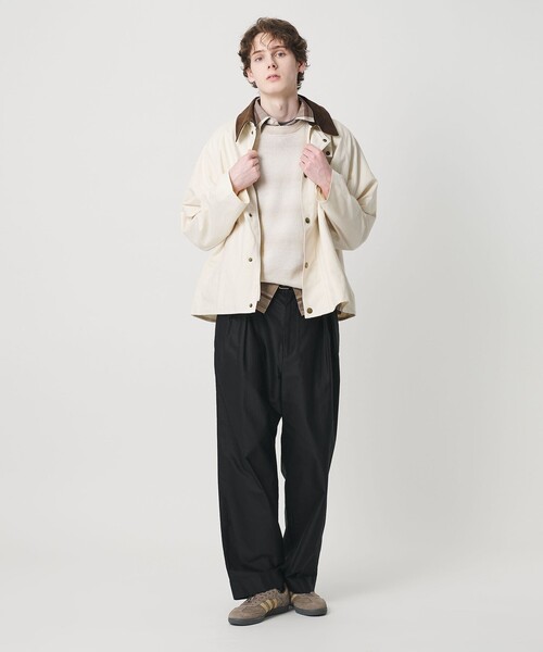 Barbour(バブアー)の「【別注】 <Barbour>コットン リネン トランスポート ジャケット(ブルゾン・メンズ・オフホワイト/ブラック・36/38/40)」の4枚目の写真