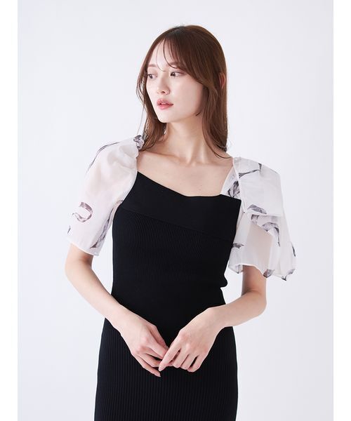 SNIDEL（スナイデル）の「Sustainableリボンライクドッキングニットワンピース（ワンピース・レディース・ミント/ピンク/ブラック・0/1）」の14枚目の写真