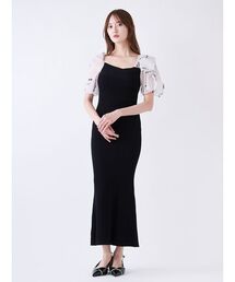 SNIDEL | Sustainableリボンライクドッキングニットワンピース(ワンピース)
