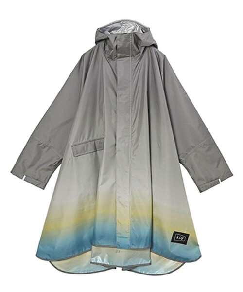 KiU(キウ)の「KiU/キウ STANDARD RAIN PONCHO 2ND/キウスタンダードレインポンチョ 2ND【K404】(レインコート/ポンチョ・メンズ・ブラック/サックスブルー/カモフラージュ/ネイビー/ベージュ・ONE SIZE)」の1枚目の写真