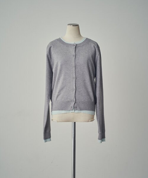 goocy（グーシー）の「【SNSでバズった！】レイヤードライク配色カーディガン（カーディガン/ボレロ・レディース・チャコールグレー/ネイビー/グレー/ブラウン・FREE）」の21枚目の写真